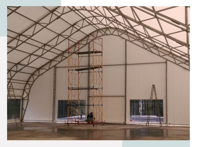 Шатровые ангары в Балашове